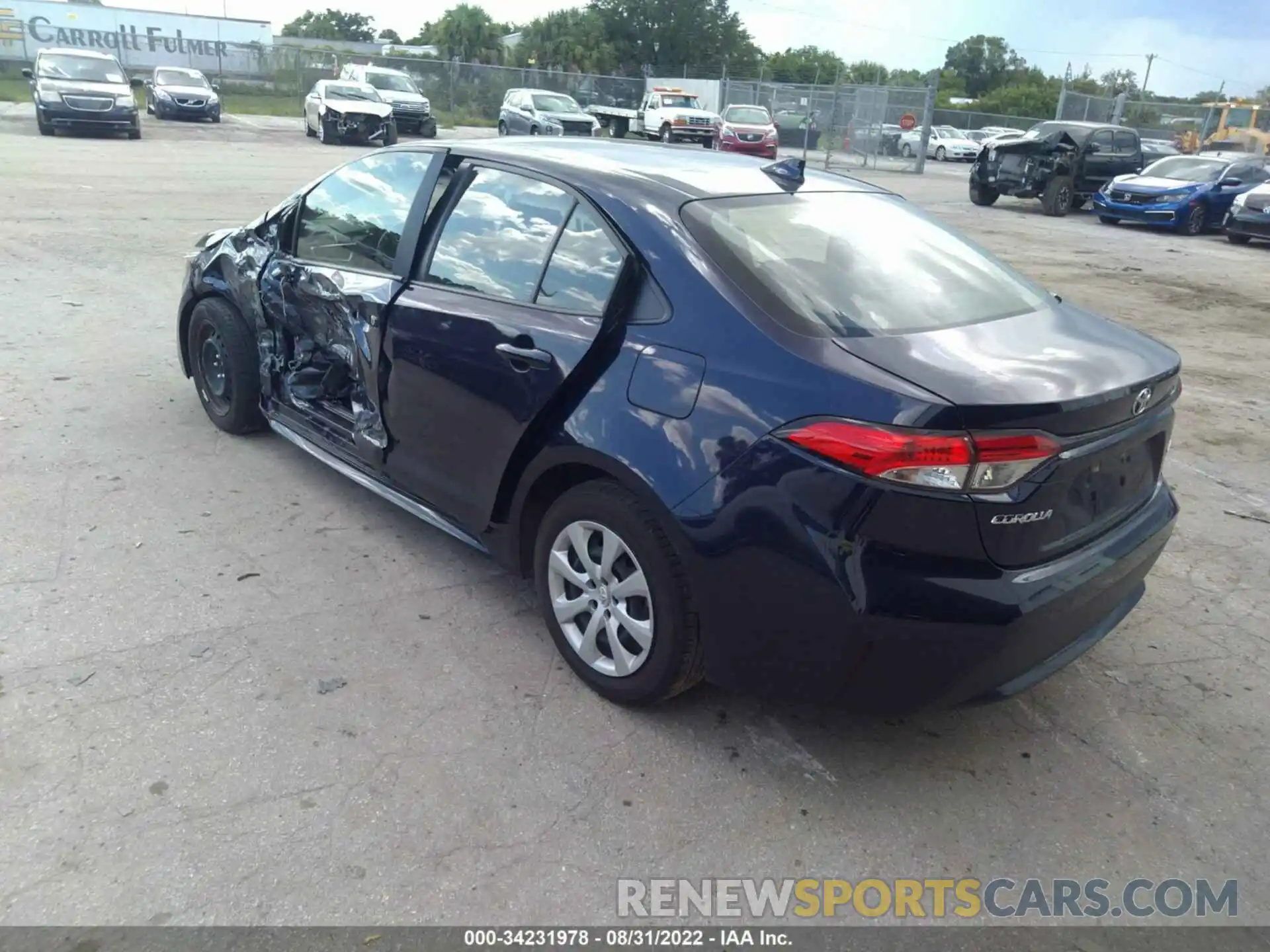 3 Photograph of a damaged car JTDEPMAE1MJ179717 TOYOTA COROLLA 2021