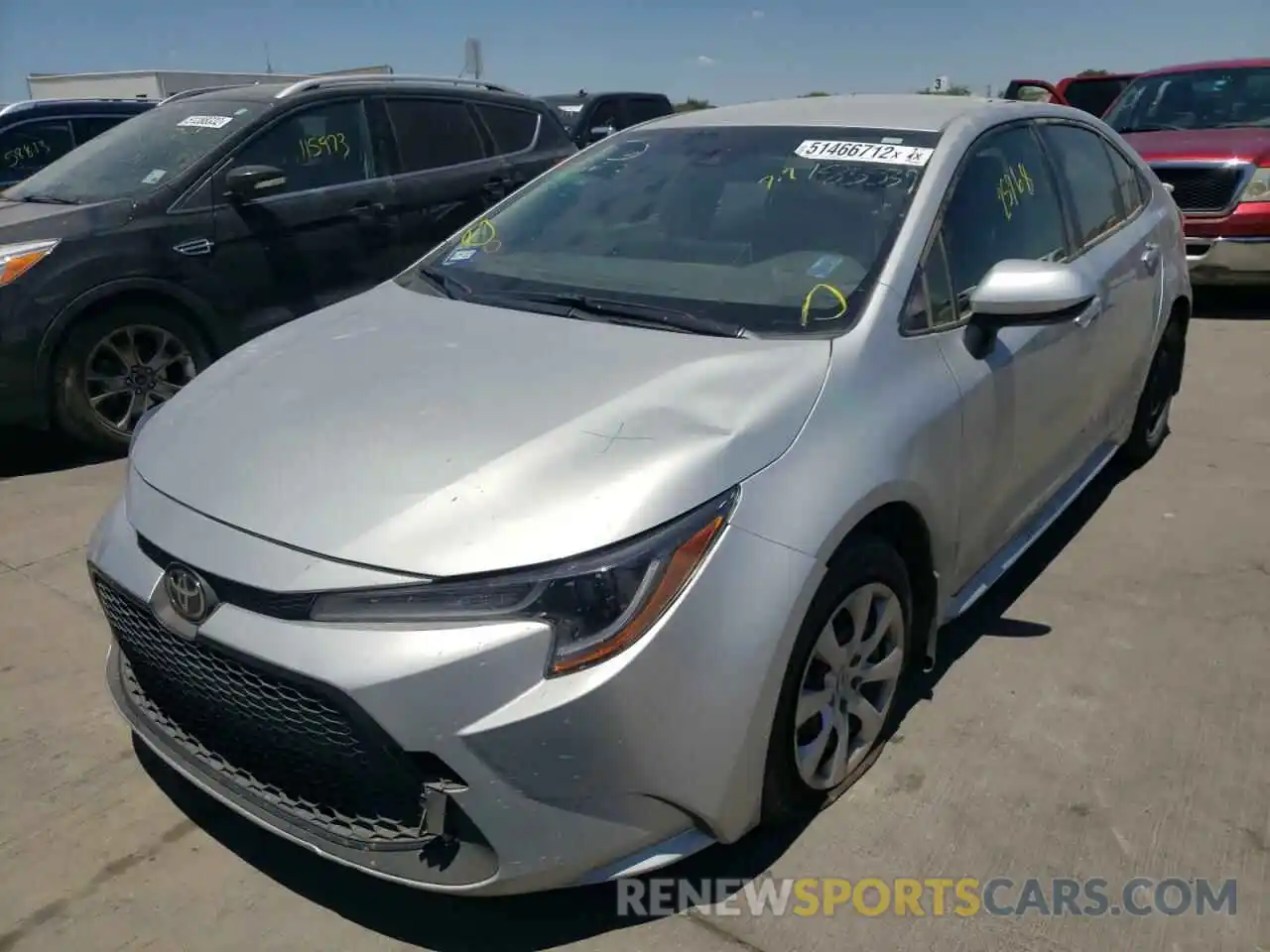 2 Photograph of a damaged car JTDEPMAE1MJ183539 TOYOTA COROLLA 2021