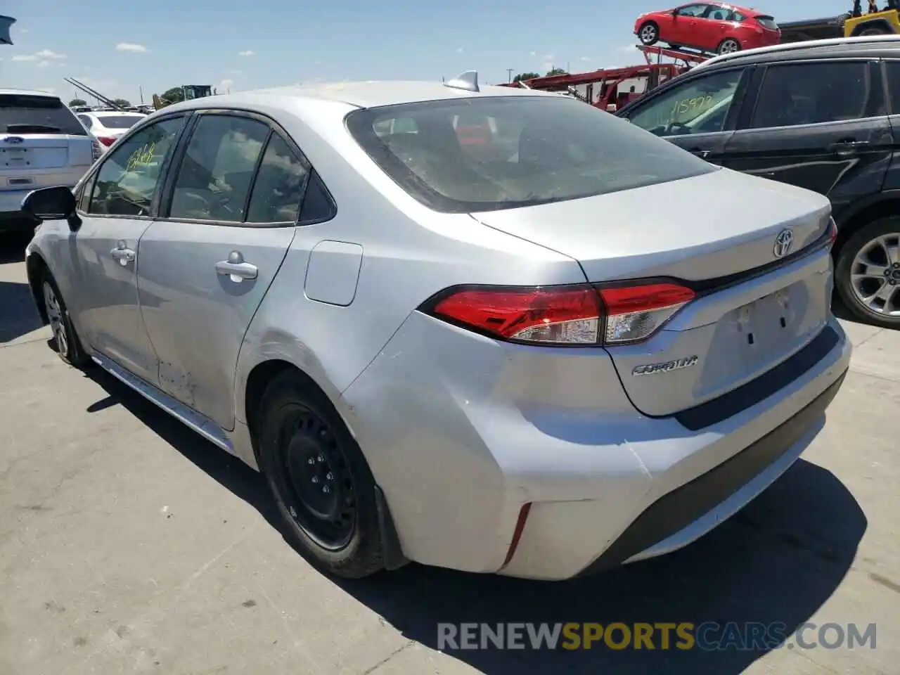 3 Photograph of a damaged car JTDEPMAE1MJ183539 TOYOTA COROLLA 2021