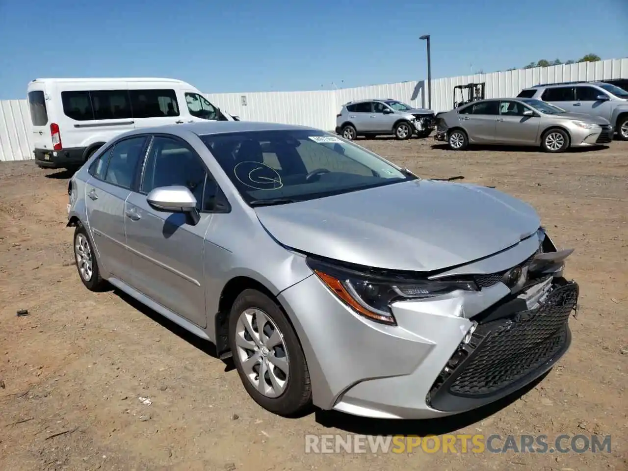 1 Photograph of a damaged car JTDEPMAE1MJ184125 TOYOTA COROLLA 2021