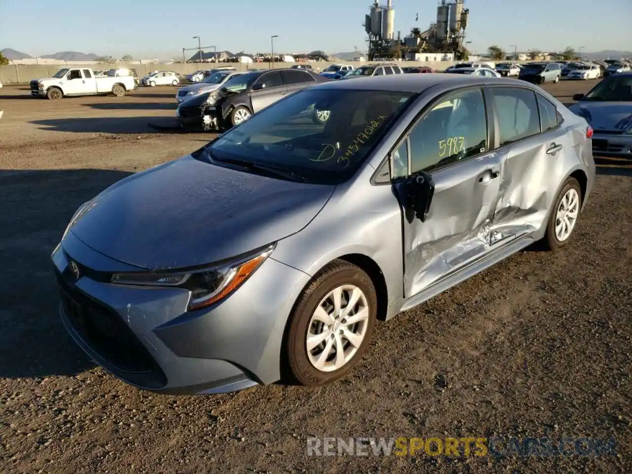 2 Photograph of a damaged car JTDEPMAE1MJ184688 TOYOTA COROLLA 2021