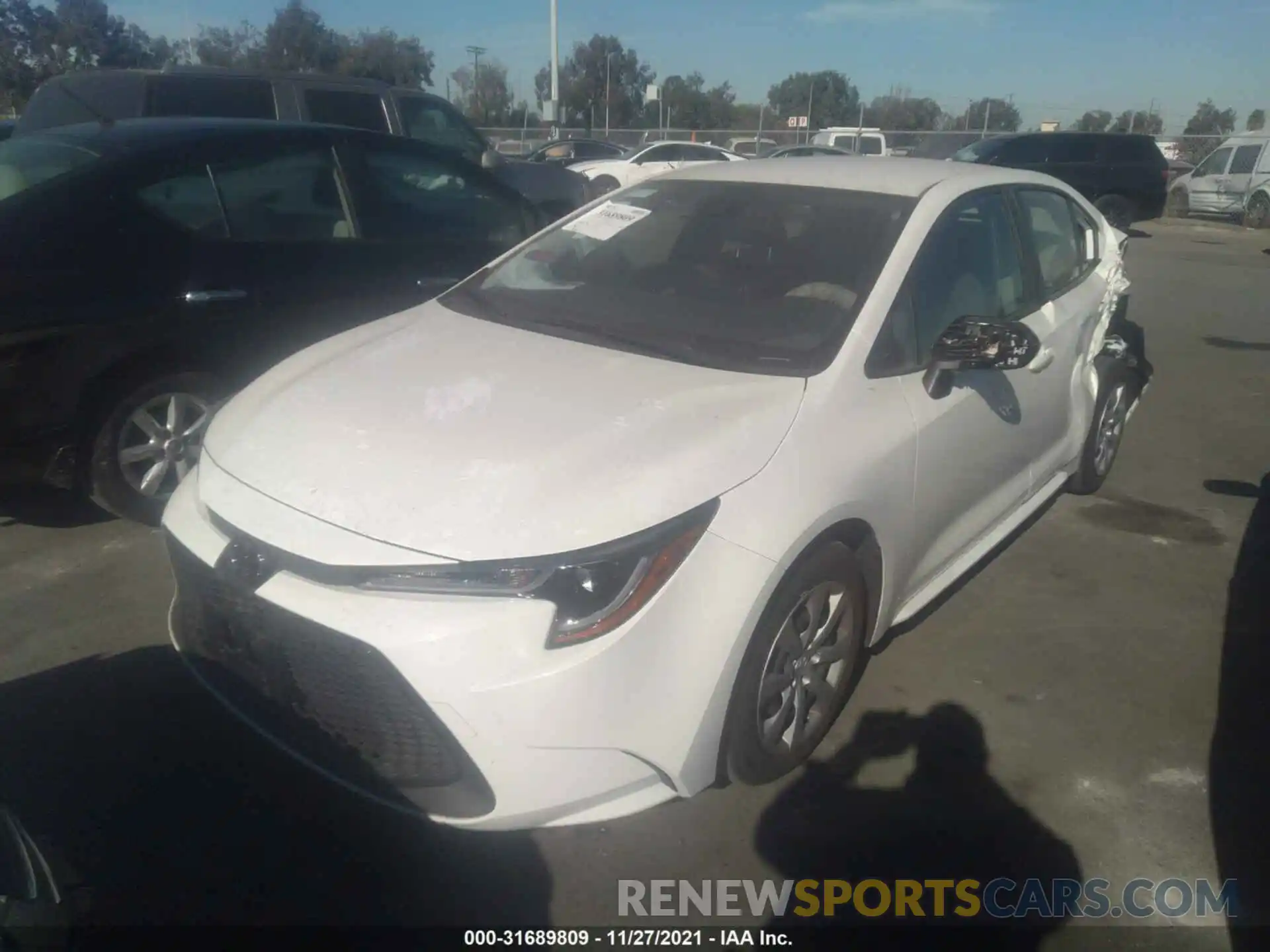 2 Photograph of a damaged car JTDEPMAE1MJ185064 TOYOTA COROLLA 2021