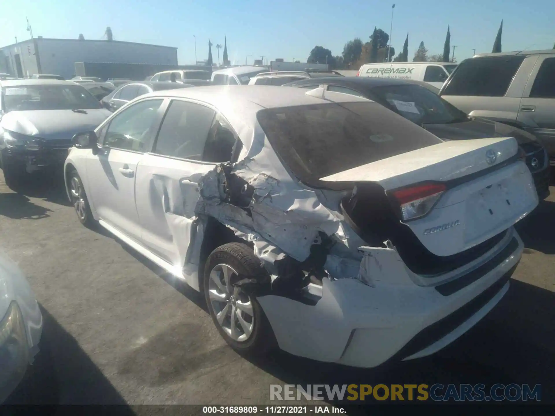 3 Photograph of a damaged car JTDEPMAE1MJ185064 TOYOTA COROLLA 2021