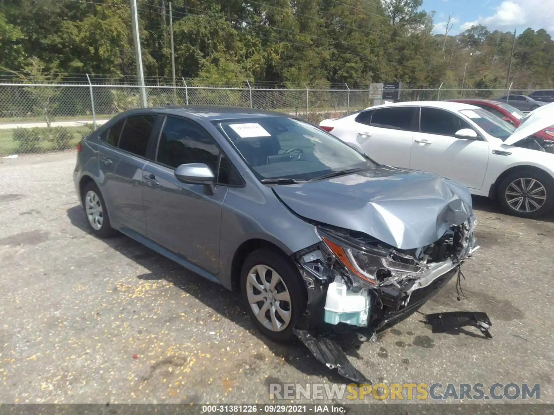 1 Photograph of a damaged car JTDEPMAE1MJ185484 TOYOTA COROLLA 2021