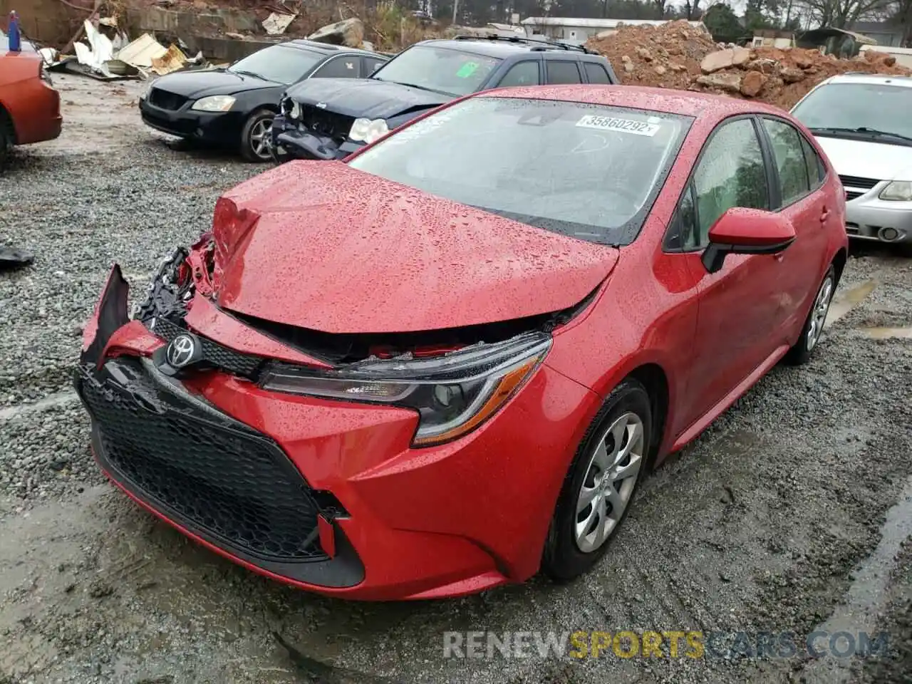 2 Photograph of a damaged car JTDEPMAE1MJ186294 TOYOTA COROLLA 2021