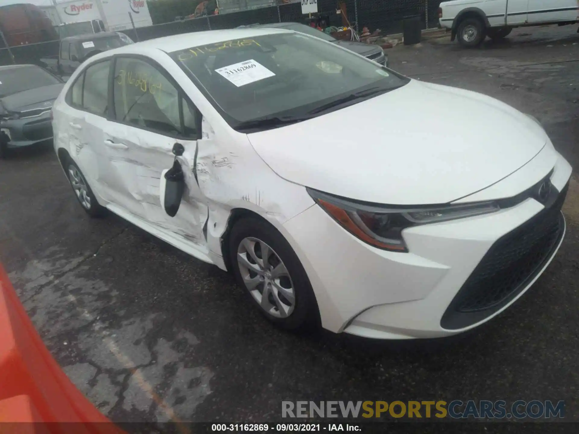 1 Photograph of a damaged car JTDEPMAE1MJ188840 TOYOTA COROLLA 2021