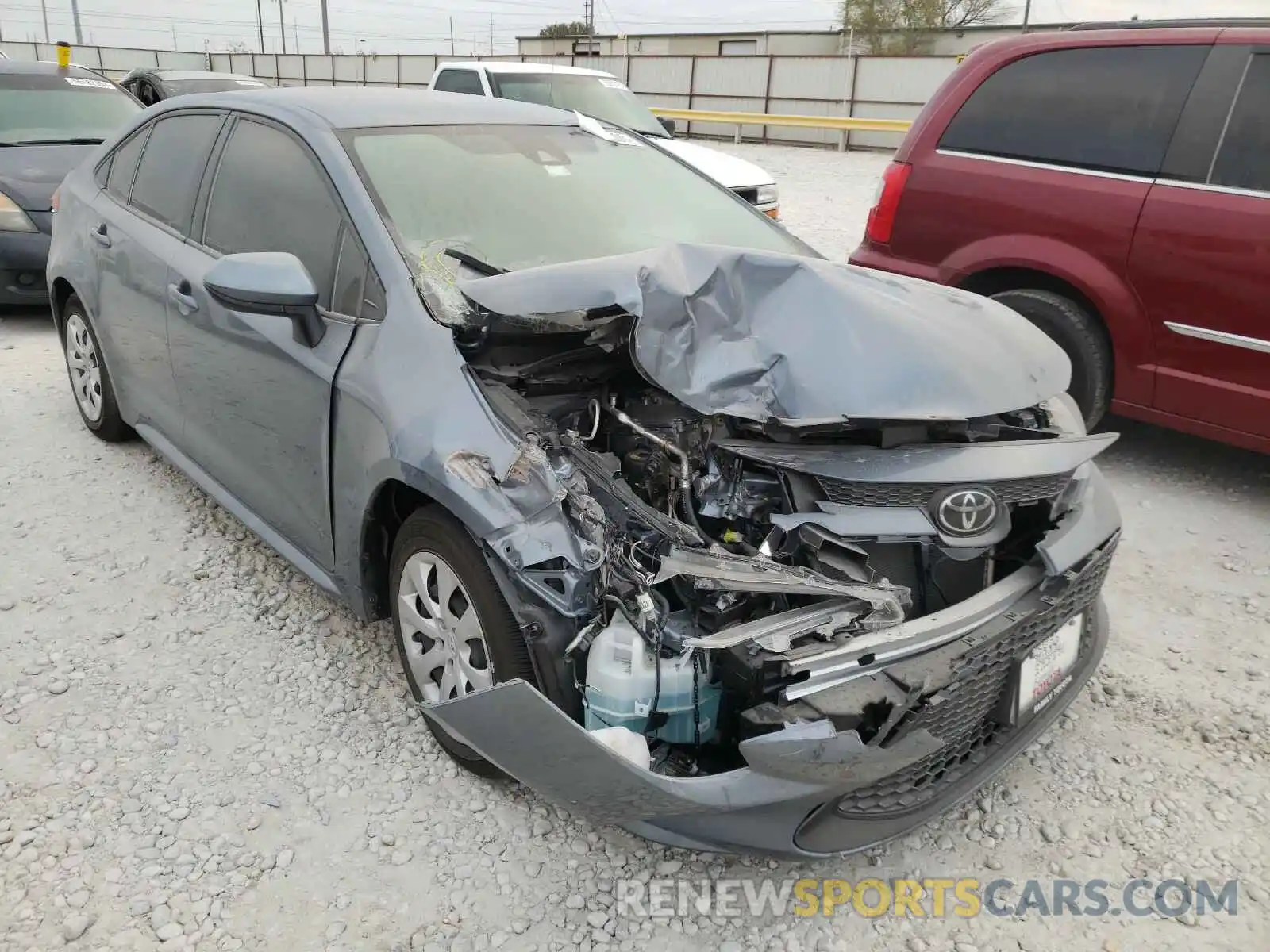 1 Photograph of a damaged car JTDEPMAE2MJ122393 TOYOTA COROLLA 2021