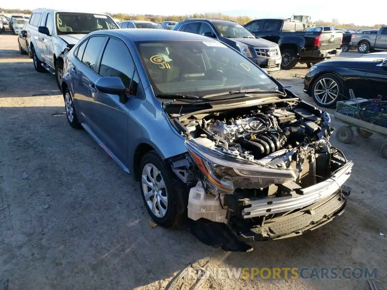 1 Photograph of a damaged car JTDEPMAE2MJ123611 TOYOTA COROLLA 2021