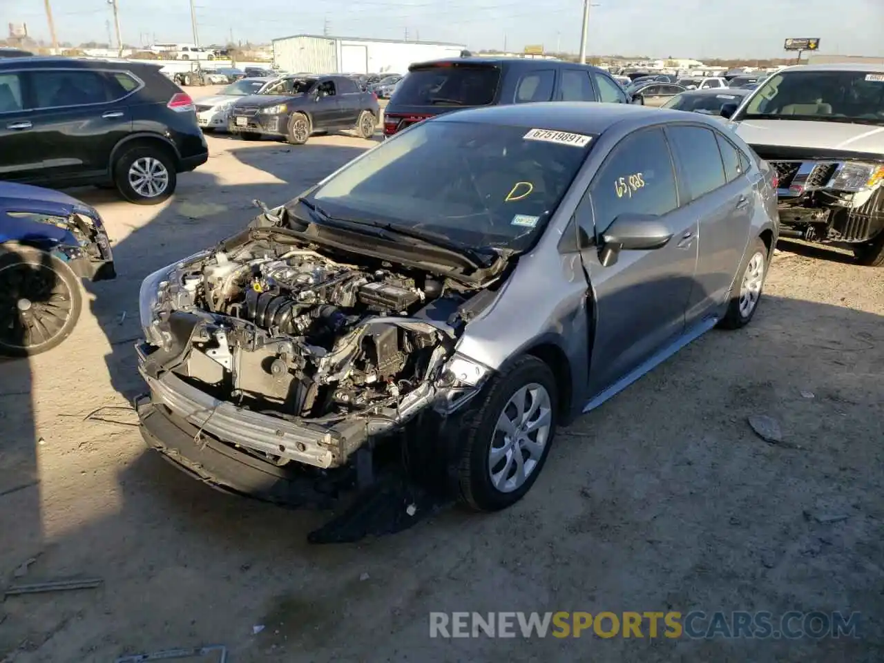 2 Photograph of a damaged car JTDEPMAE2MJ123611 TOYOTA COROLLA 2021