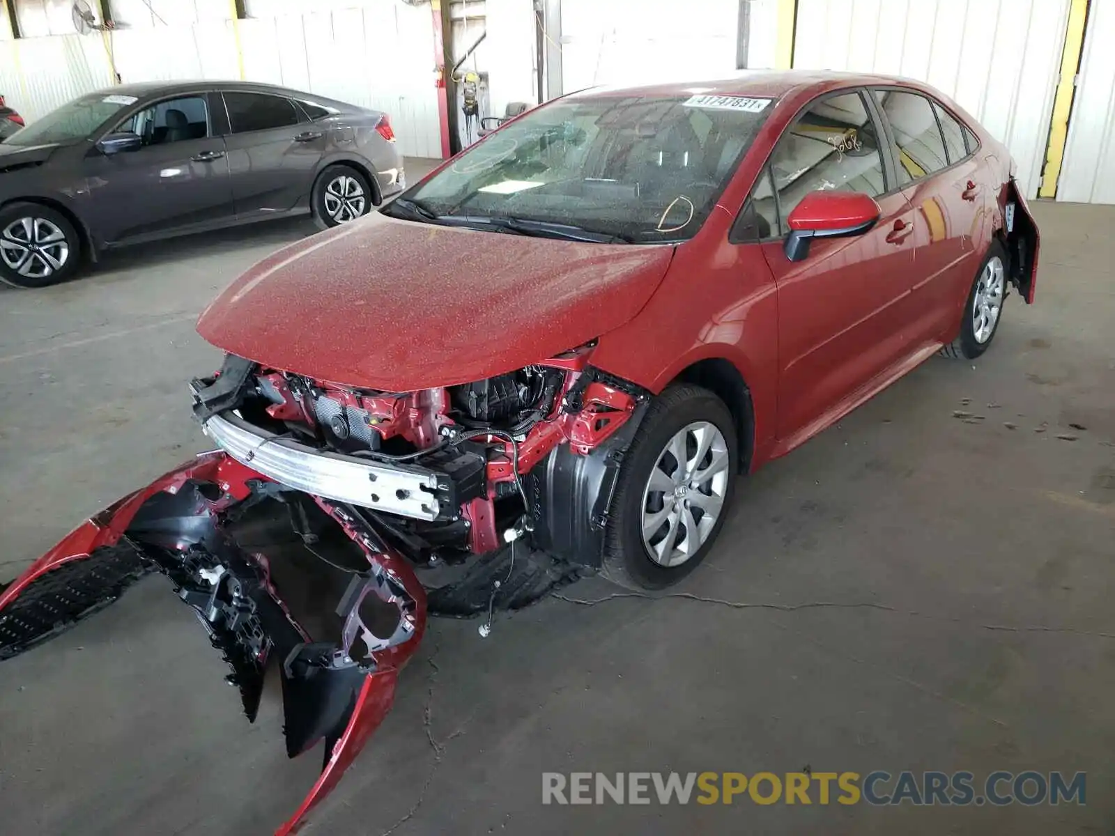 2 Photograph of a damaged car JTDEPMAE2MJ124063 TOYOTA COROLLA 2021