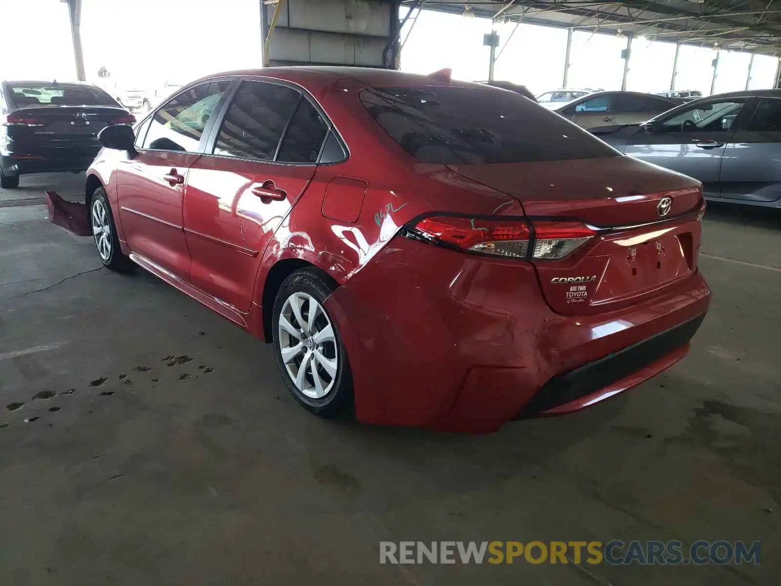 3 Photograph of a damaged car JTDEPMAE2MJ124063 TOYOTA COROLLA 2021