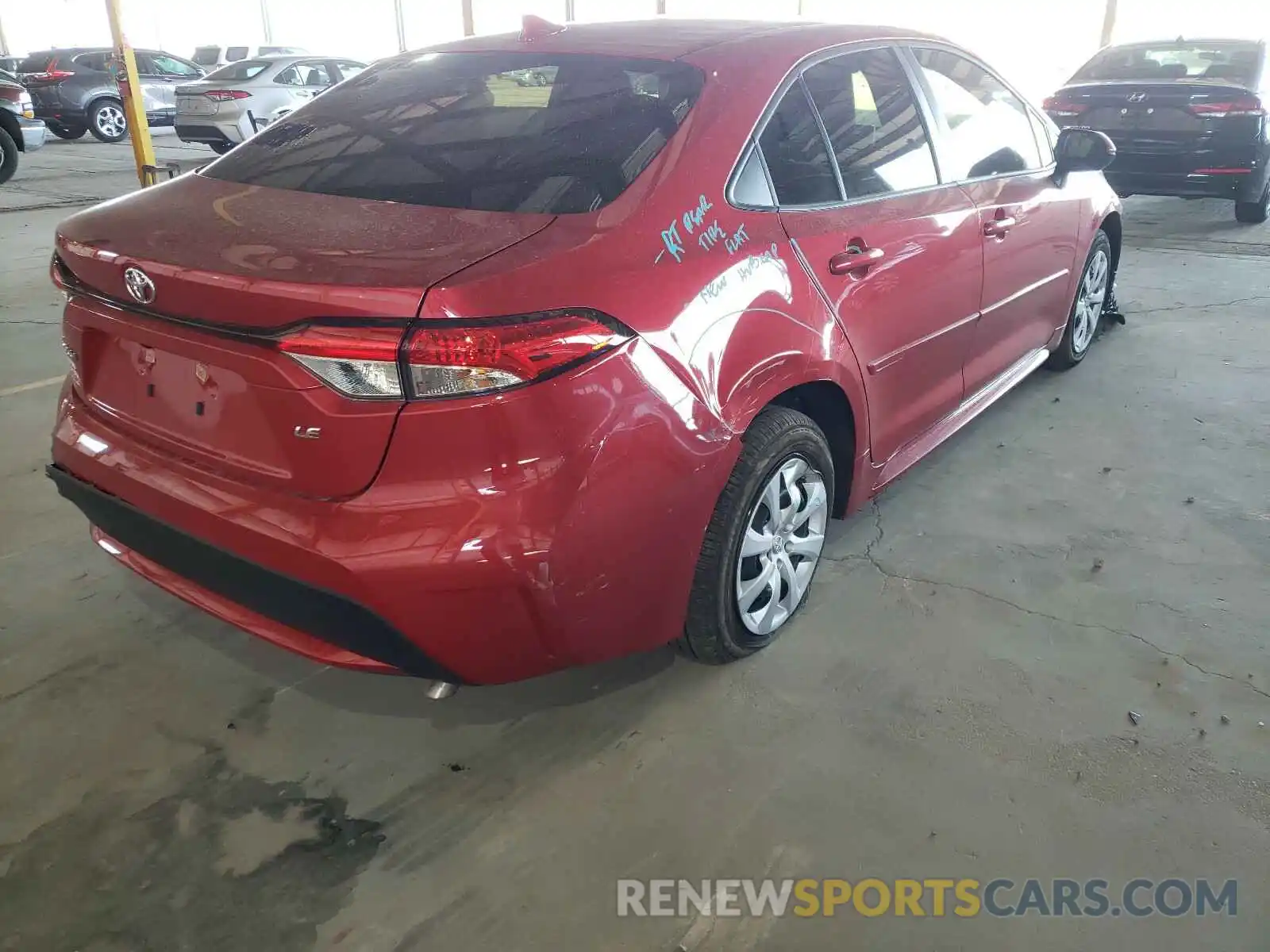 4 Photograph of a damaged car JTDEPMAE2MJ124063 TOYOTA COROLLA 2021