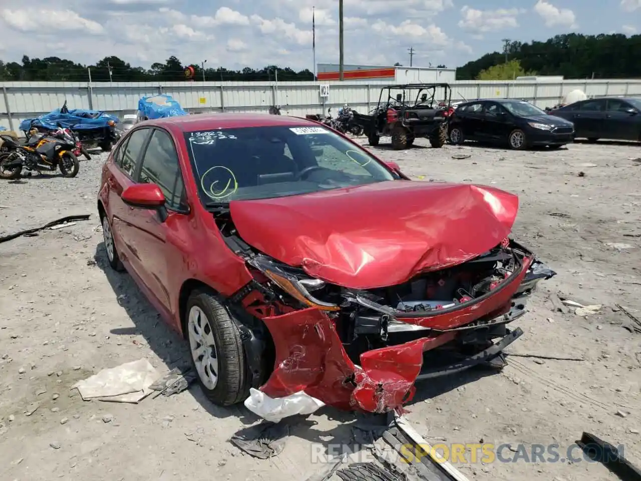 1 Photograph of a damaged car JTDEPMAE2MJ124998 TOYOTA COROLLA 2021