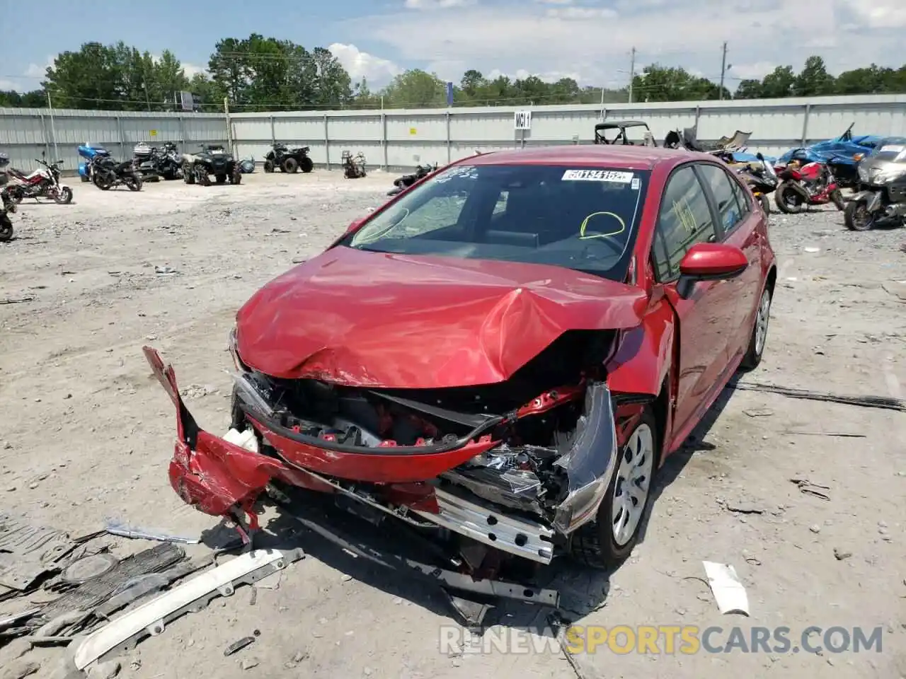 2 Photograph of a damaged car JTDEPMAE2MJ124998 TOYOTA COROLLA 2021