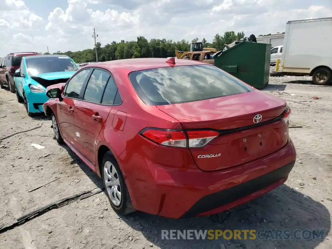 3 Photograph of a damaged car JTDEPMAE2MJ124998 TOYOTA COROLLA 2021