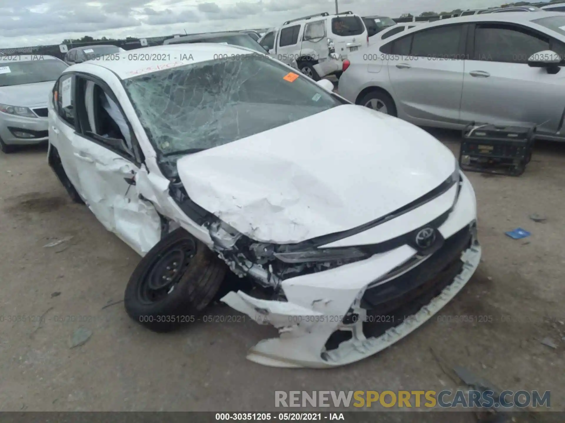 1 Photograph of a damaged car JTDEPMAE2MJ128078 TOYOTA COROLLA 2021