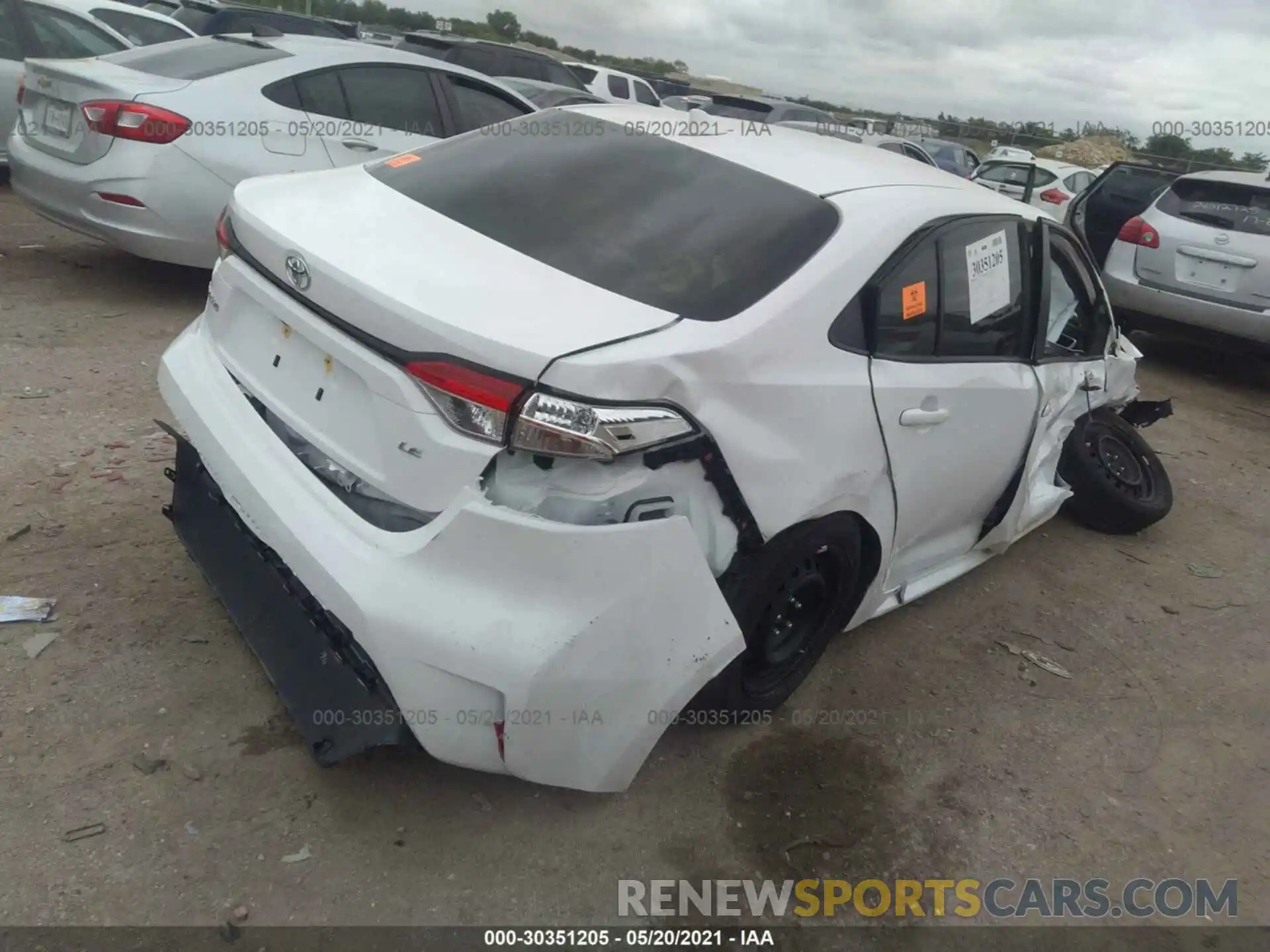 4 Photograph of a damaged car JTDEPMAE2MJ128078 TOYOTA COROLLA 2021