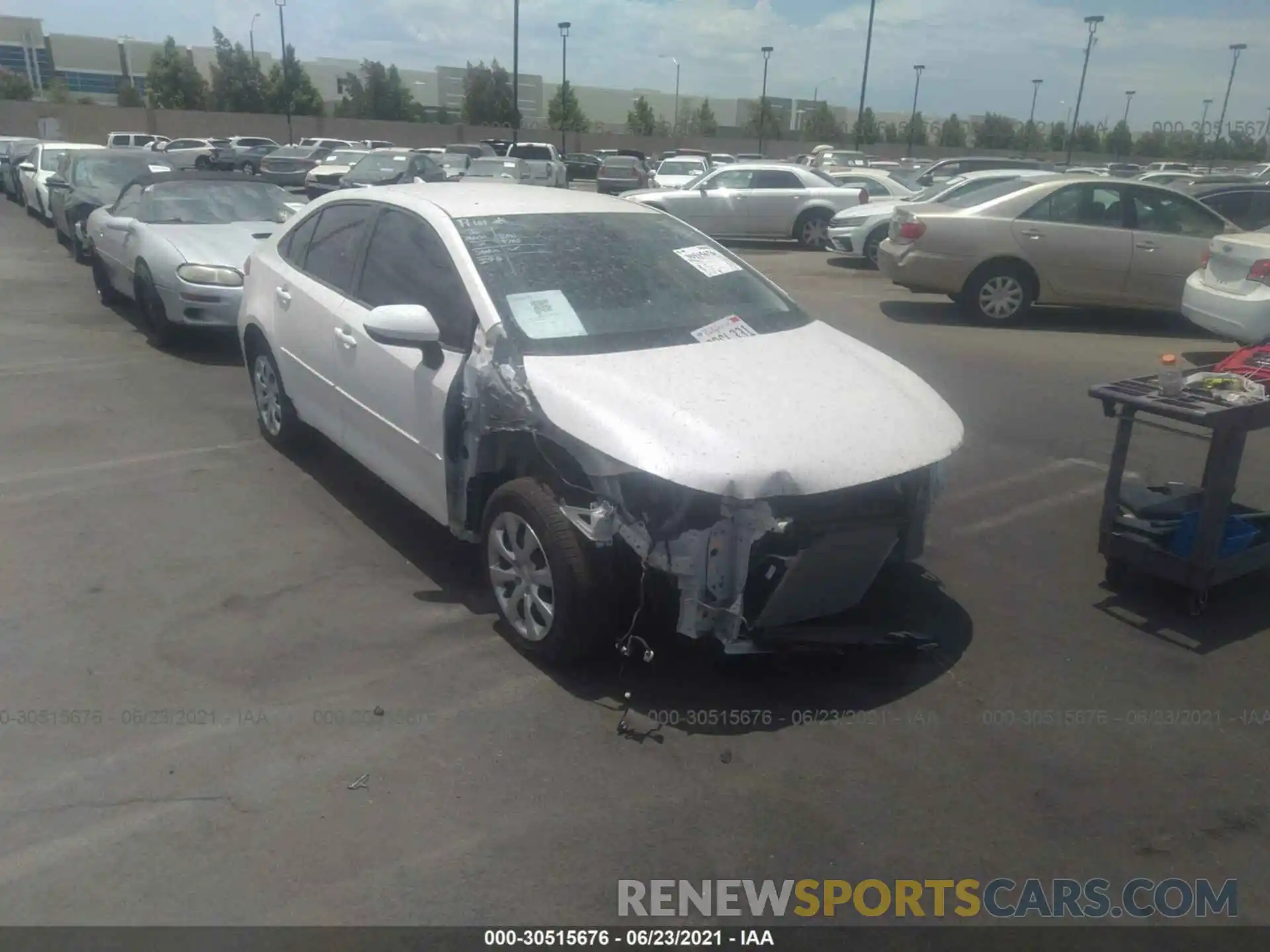 1 Photograph of a damaged car JTDEPMAE2MJ128906 TOYOTA COROLLA 2021