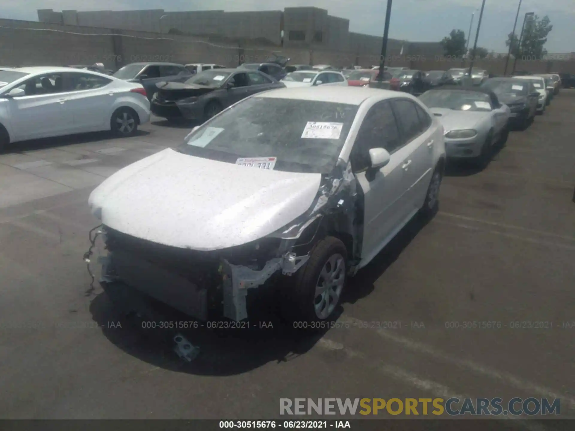 2 Photograph of a damaged car JTDEPMAE2MJ128906 TOYOTA COROLLA 2021