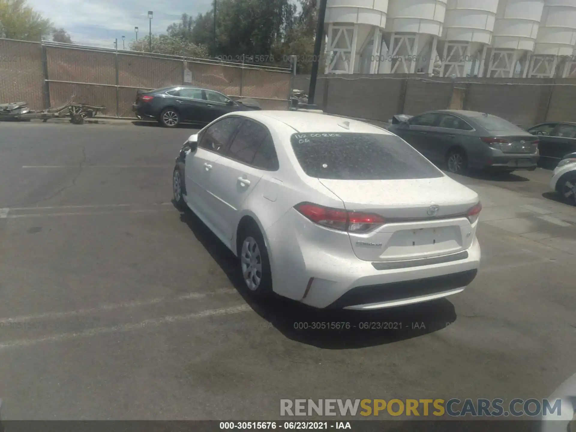 3 Photograph of a damaged car JTDEPMAE2MJ128906 TOYOTA COROLLA 2021