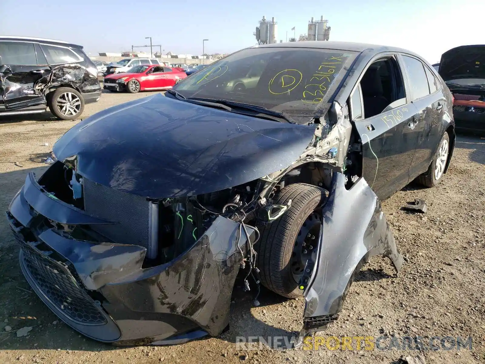 2 Photograph of a damaged car JTDEPMAE2MJ130624 TOYOTA COROLLA 2021