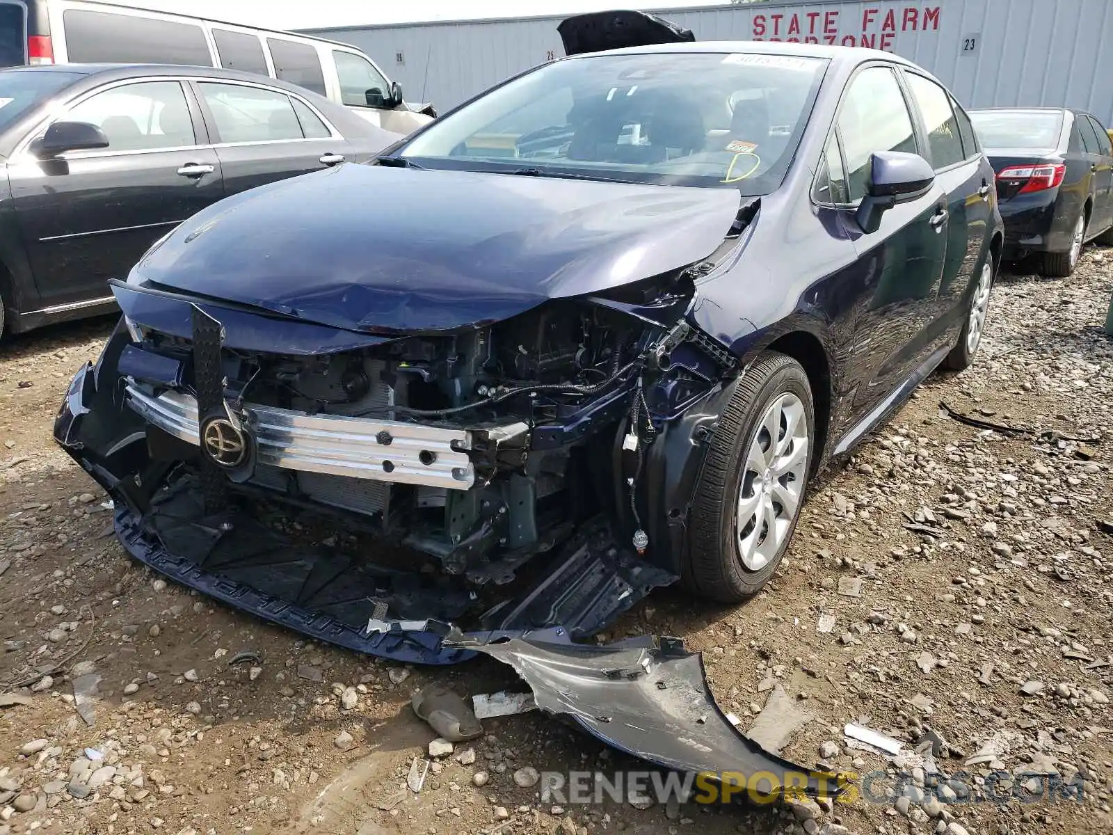 2 Photograph of a damaged car JTDEPMAE2MJ131482 TOYOTA COROLLA 2021