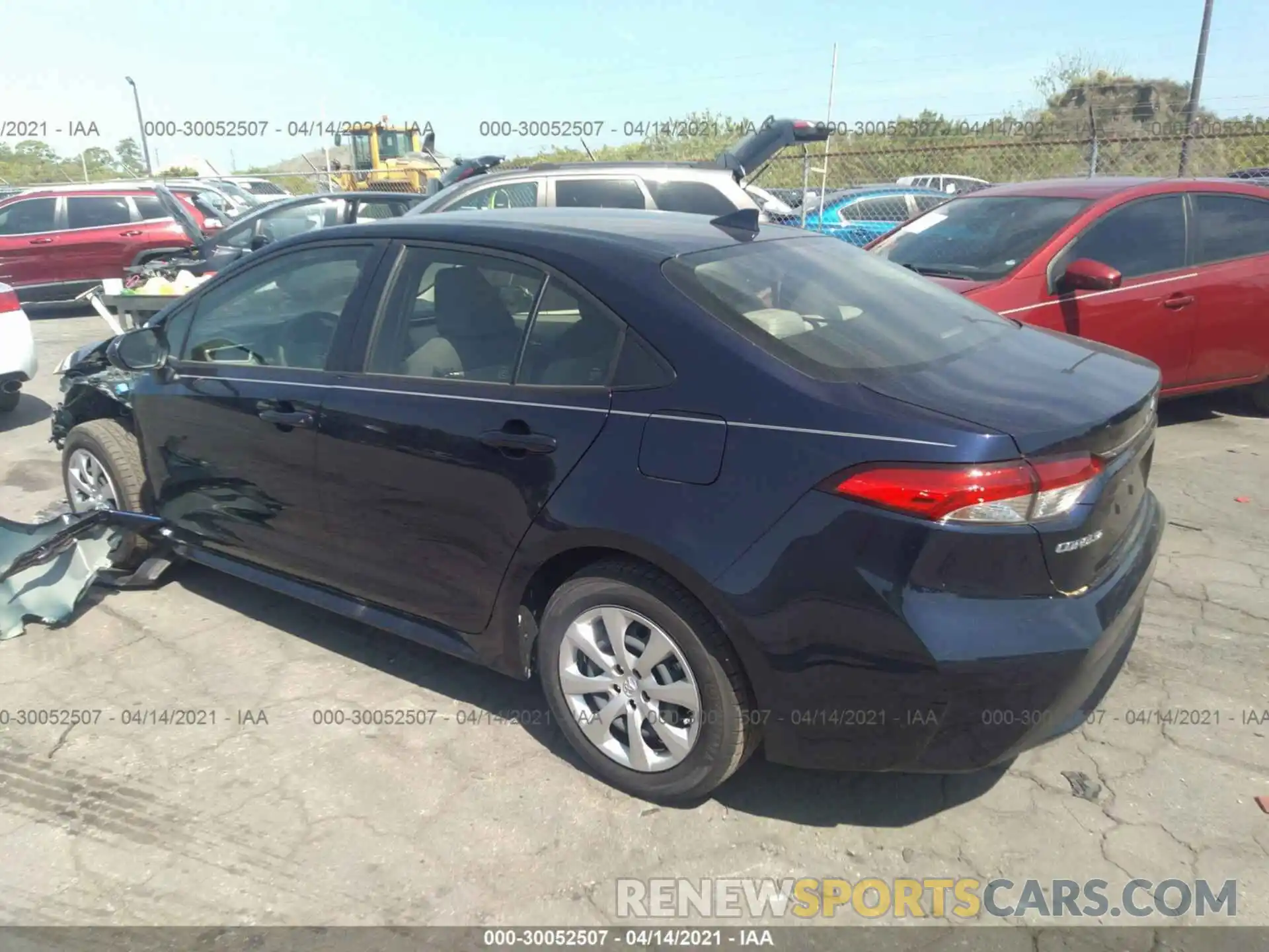 3 Photograph of a damaged car JTDEPMAE2MJ131904 TOYOTA COROLLA 2021