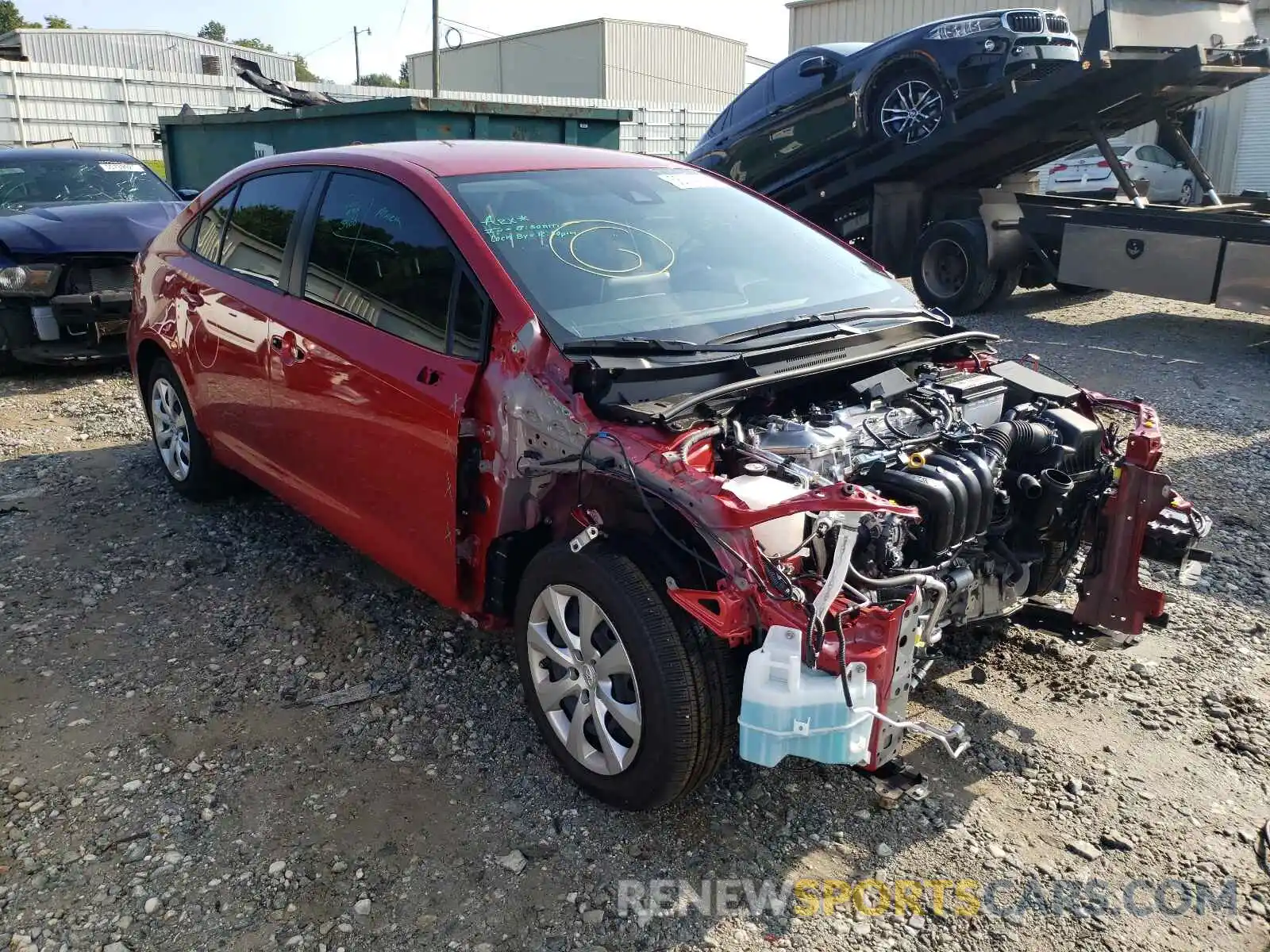 1 Photograph of a damaged car JTDEPMAE2MJ131935 TOYOTA COROLLA 2021