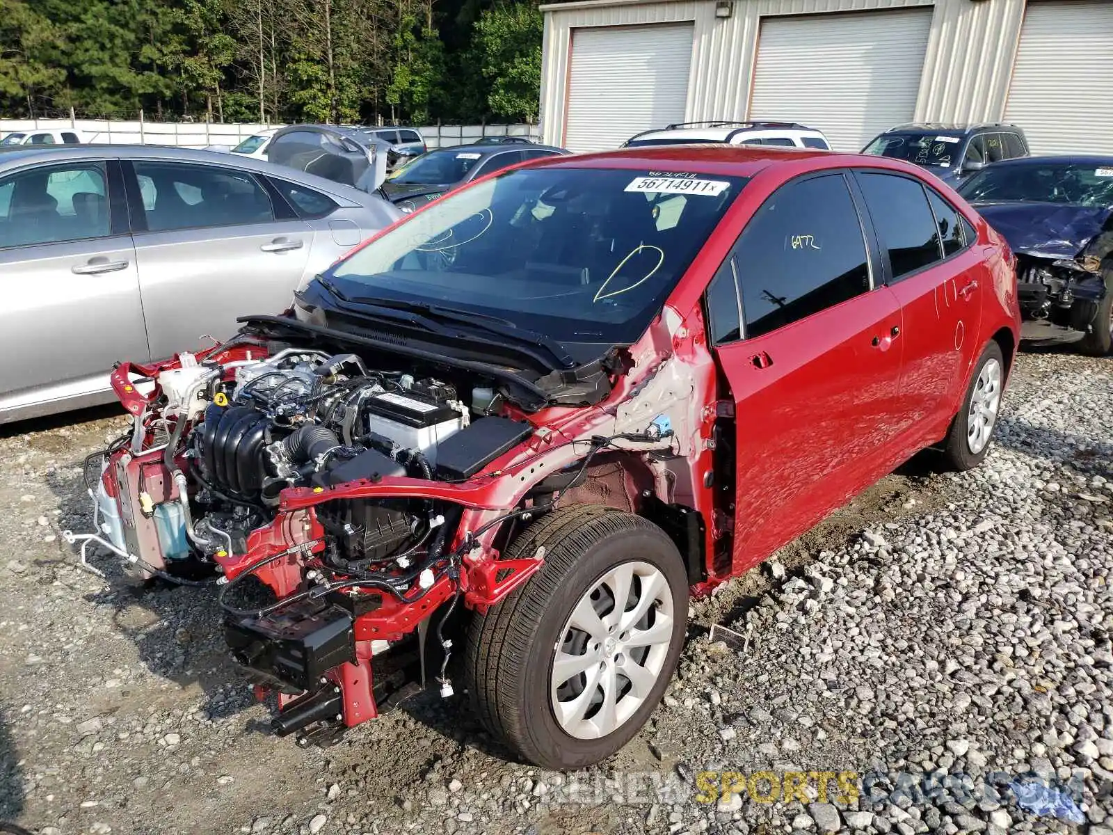 2 Photograph of a damaged car JTDEPMAE2MJ131935 TOYOTA COROLLA 2021