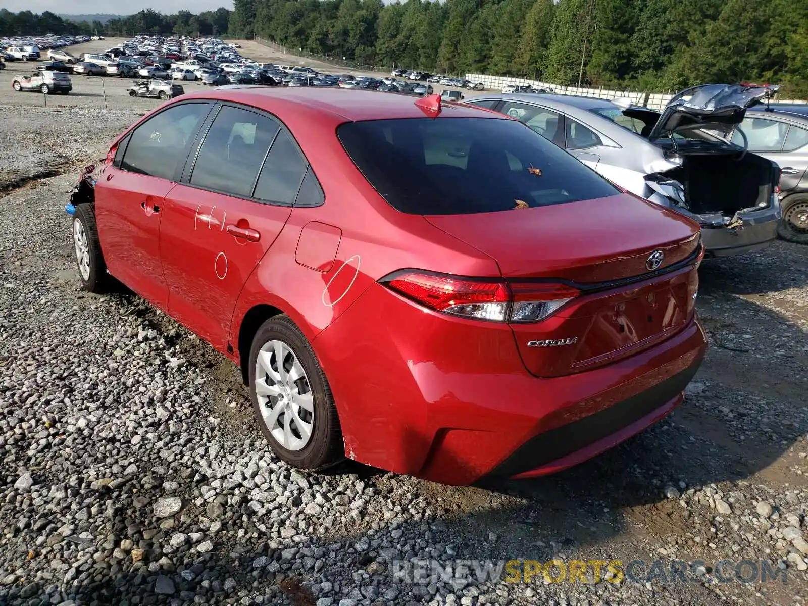 3 Photograph of a damaged car JTDEPMAE2MJ131935 TOYOTA COROLLA 2021