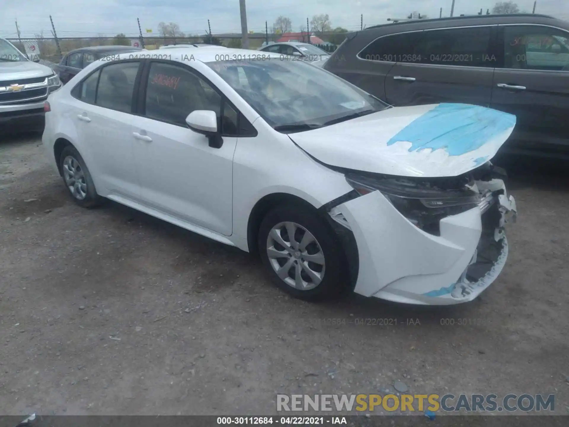 1 Photograph of a damaged car JTDEPMAE2MJ133586 TOYOTA COROLLA 2021