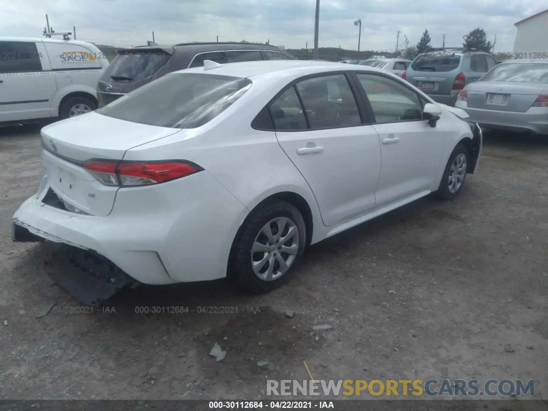 4 Photograph of a damaged car JTDEPMAE2MJ133586 TOYOTA COROLLA 2021