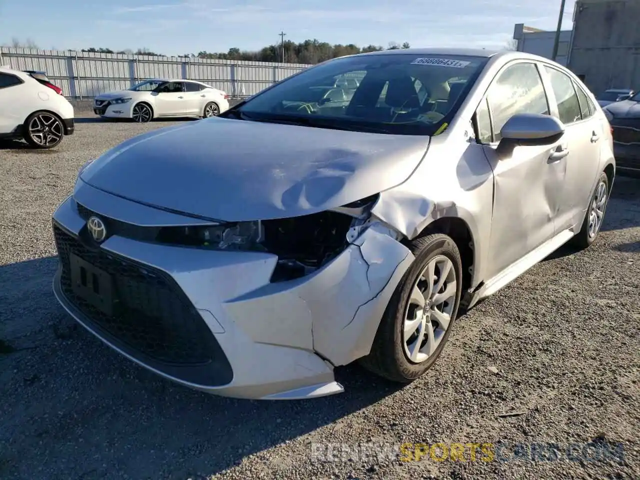 2 Photograph of a damaged car JTDEPMAE2MJ133748 TOYOTA COROLLA 2021