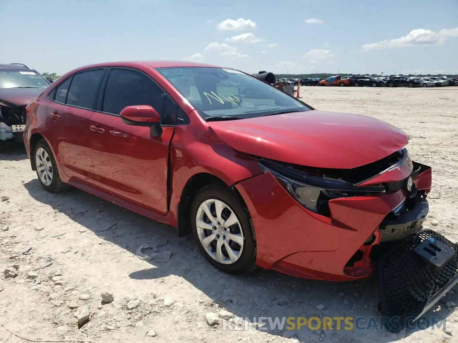 1 Photograph of a damaged car JTDEPMAE2MJ136407 TOYOTA COROLLA 2021