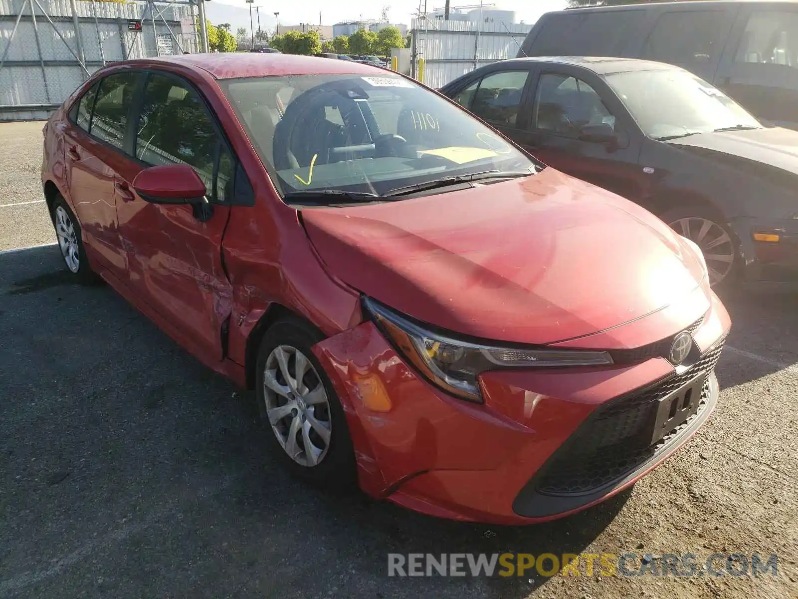 1 Photograph of a damaged car JTDEPMAE2MJ136648 TOYOTA COROLLA 2021