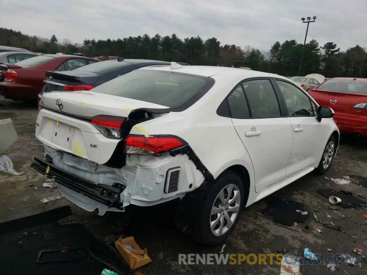 4 Photograph of a damaged car JTDEPMAE2MJ137623 TOYOTA COROLLA 2021