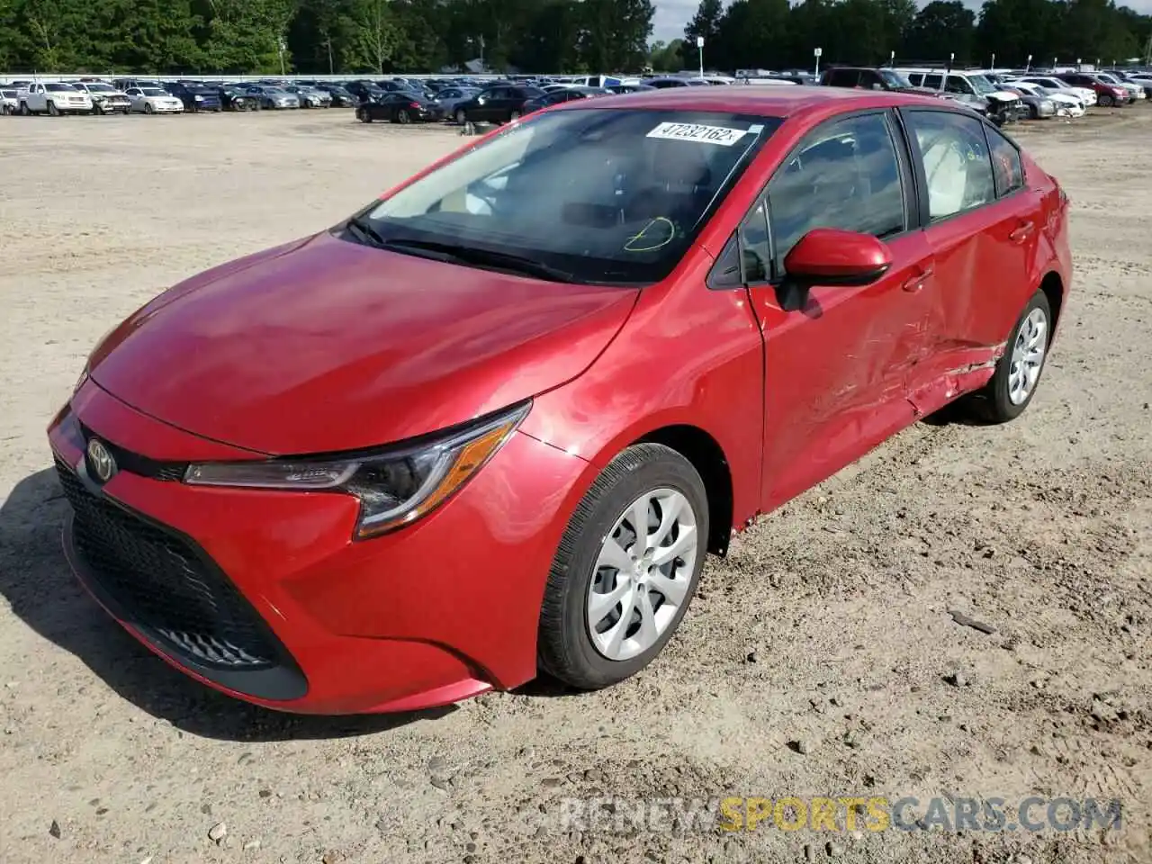 2 Photograph of a damaged car JTDEPMAE2MJ137864 TOYOTA COROLLA 2021