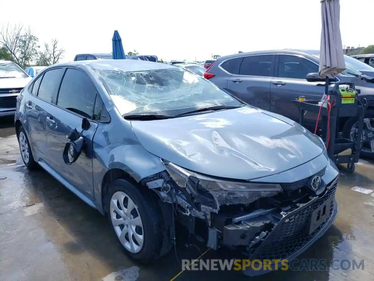 1 Photograph of a damaged car JTDEPMAE2MJ139873 TOYOTA COROLLA 2021