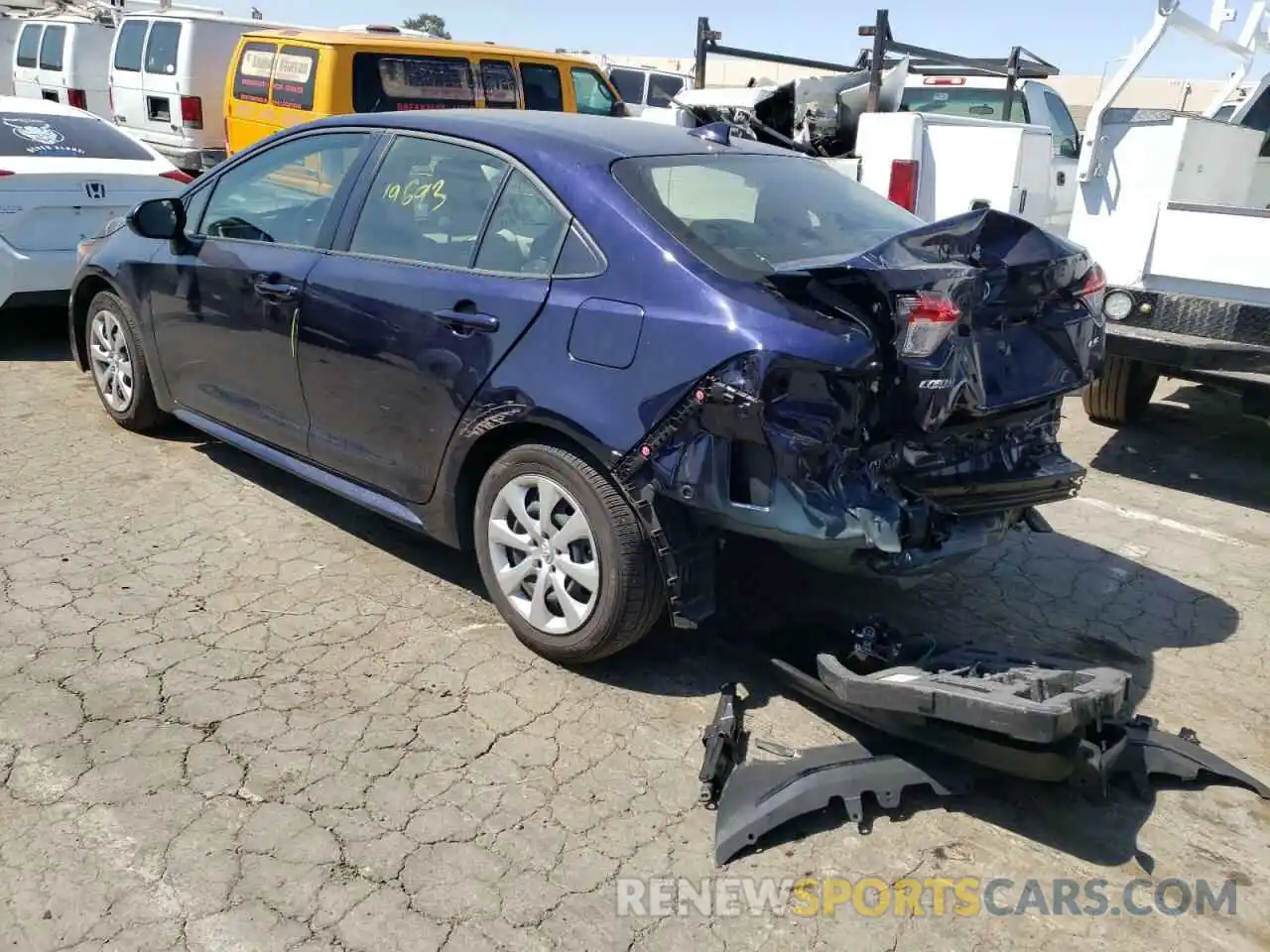 3 Photograph of a damaged car JTDEPMAE2MJ140943 TOYOTA COROLLA 2021