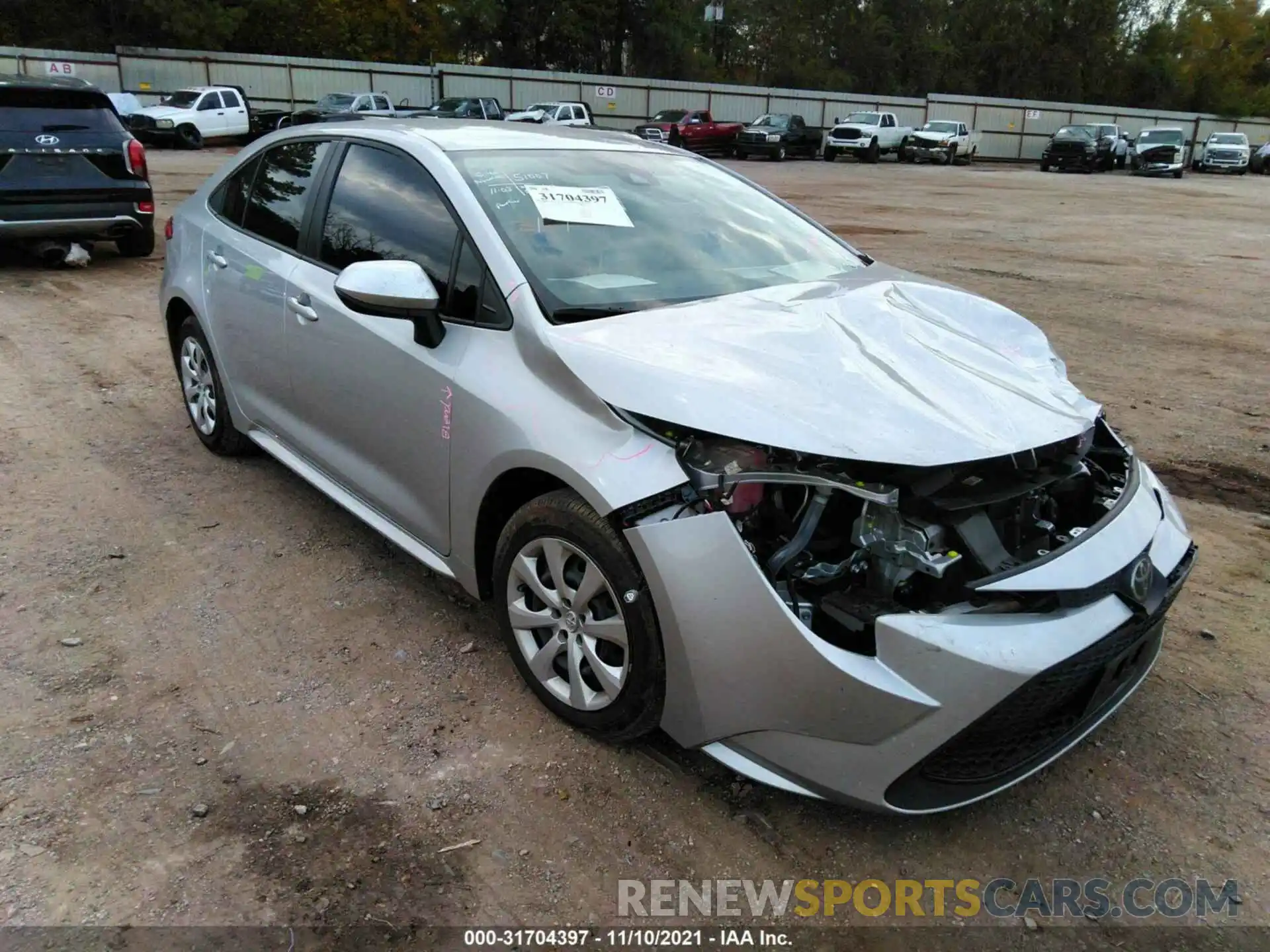 1 Photograph of a damaged car JTDEPMAE2MJ142305 TOYOTA COROLLA 2021