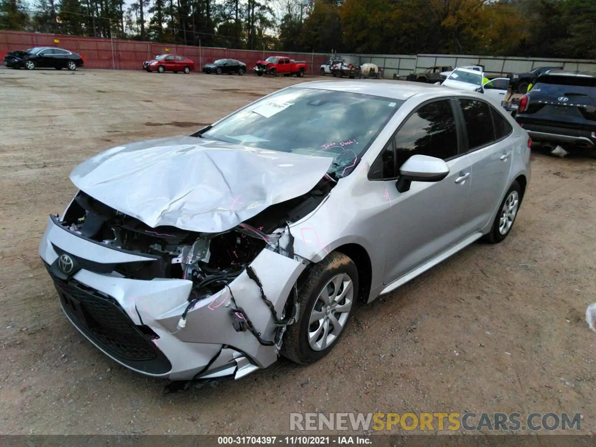 2 Photograph of a damaged car JTDEPMAE2MJ142305 TOYOTA COROLLA 2021