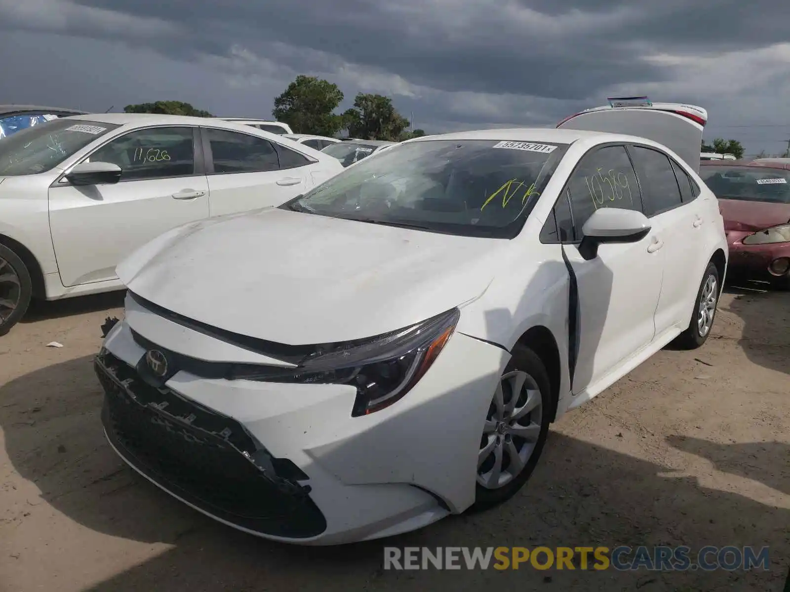 2 Photograph of a damaged car JTDEPMAE2MJ142367 TOYOTA COROLLA 2021