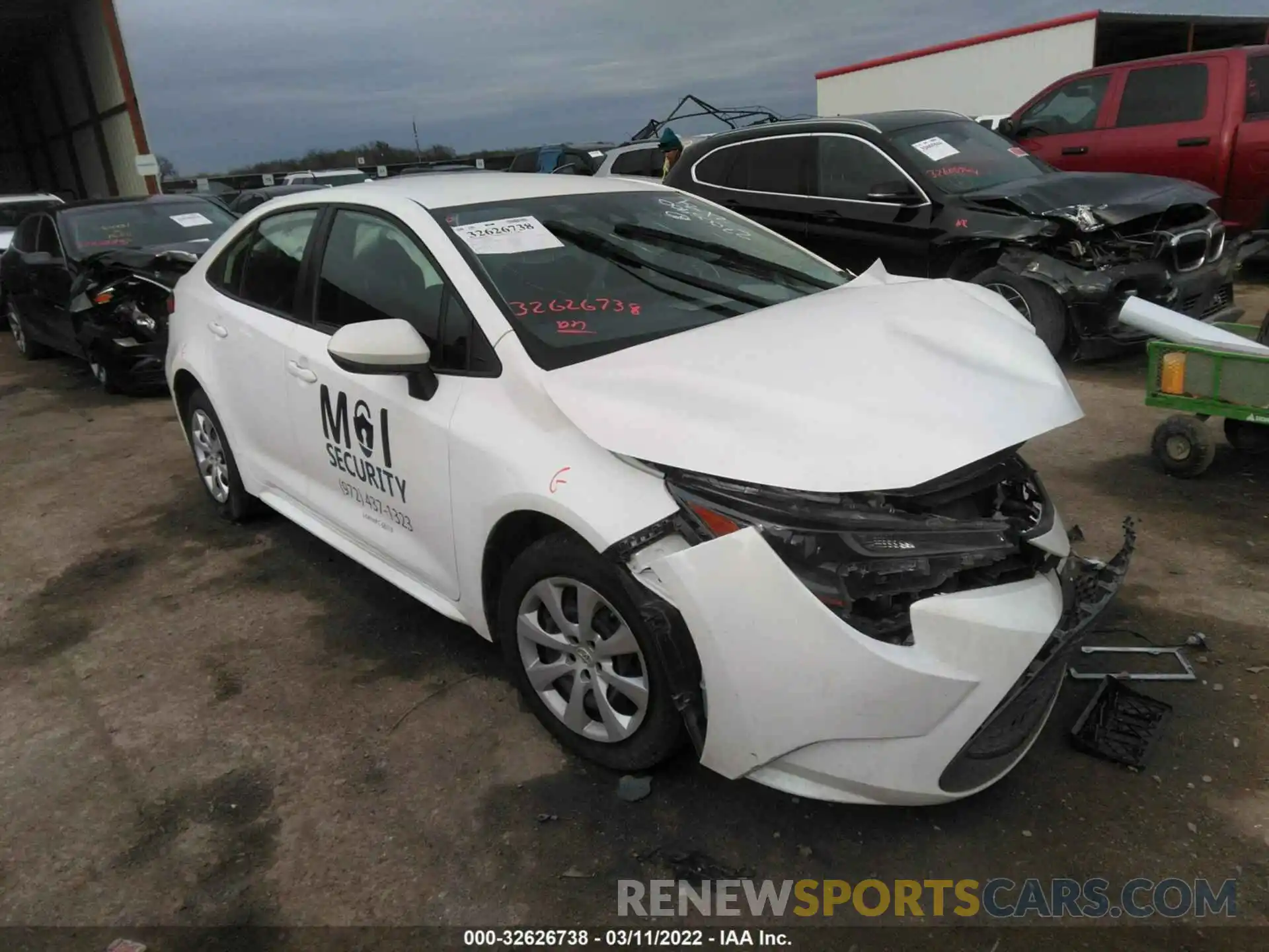 1 Photograph of a damaged car JTDEPMAE2MJ142532 TOYOTA COROLLA 2021