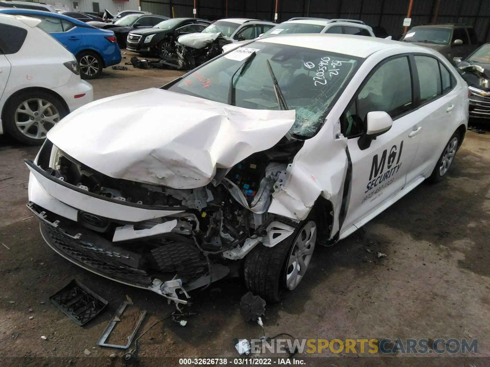 2 Photograph of a damaged car JTDEPMAE2MJ142532 TOYOTA COROLLA 2021