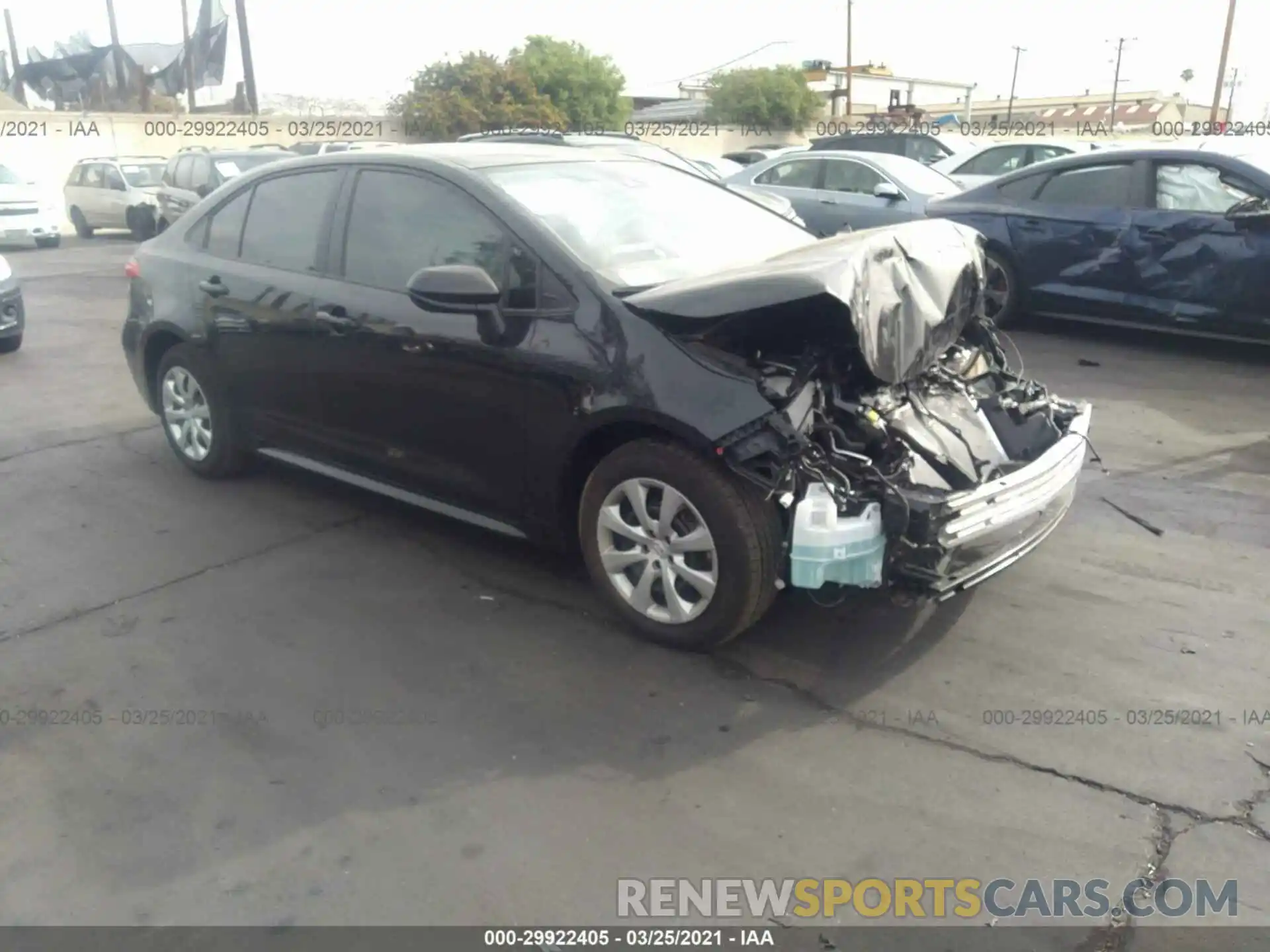 1 Photograph of a damaged car JTDEPMAE2MJ142904 TOYOTA COROLLA 2021