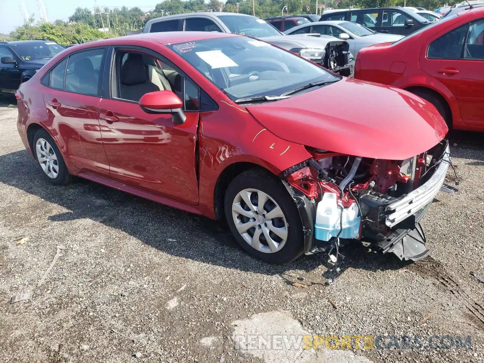 1 Photograph of a damaged car JTDEPMAE2MJ143292 TOYOTA COROLLA 2021