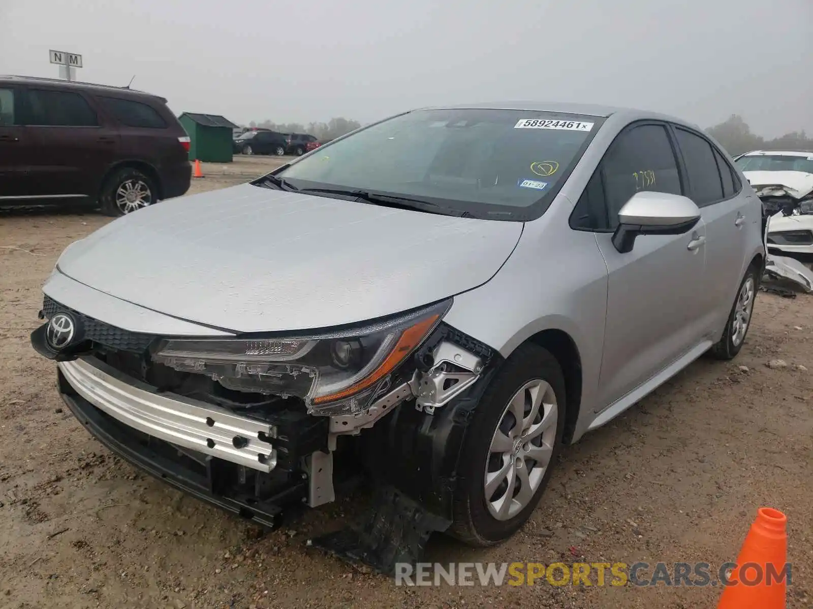 2 Photograph of a damaged car JTDEPMAE2MJ145558 TOYOTA COROLLA 2021