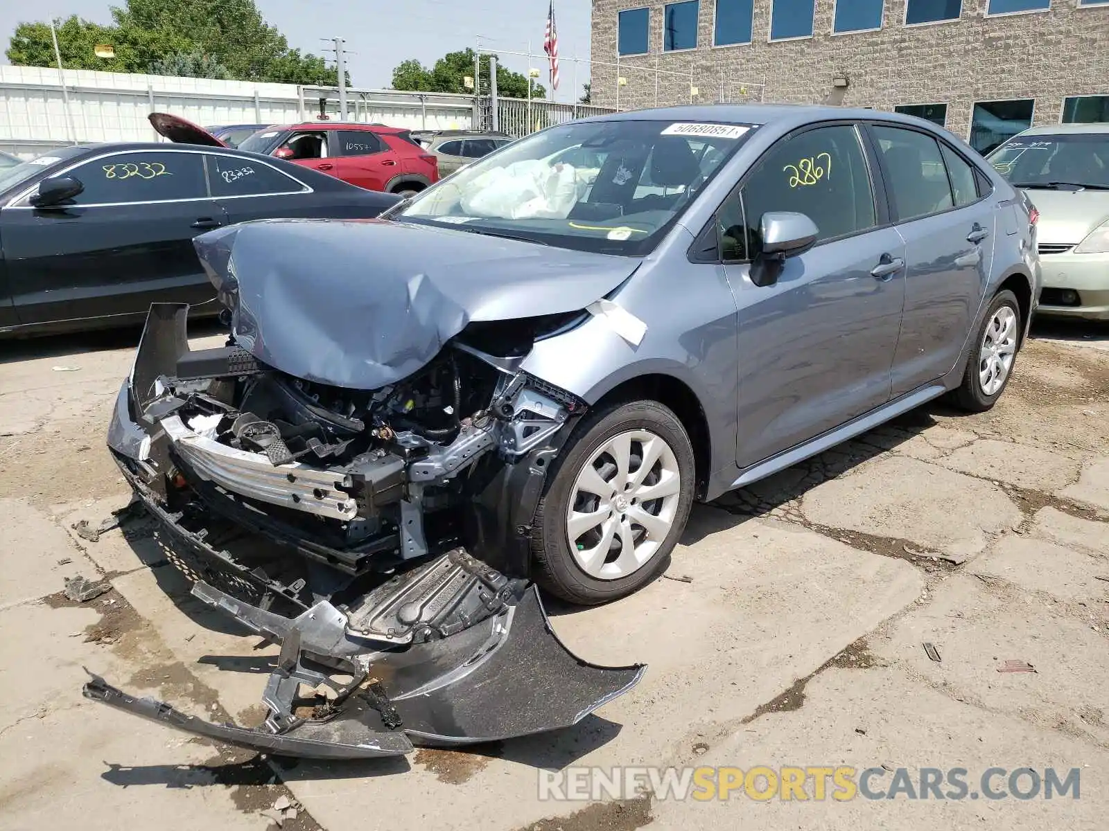 2 Photograph of a damaged car JTDEPMAE2MJ146225 TOYOTA COROLLA 2021