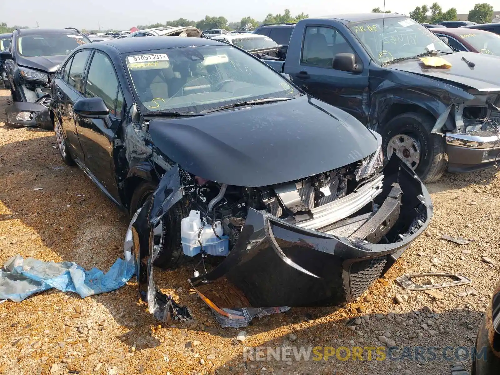 1 Photograph of a damaged car JTDEPMAE2MJ146497 TOYOTA COROLLA 2021