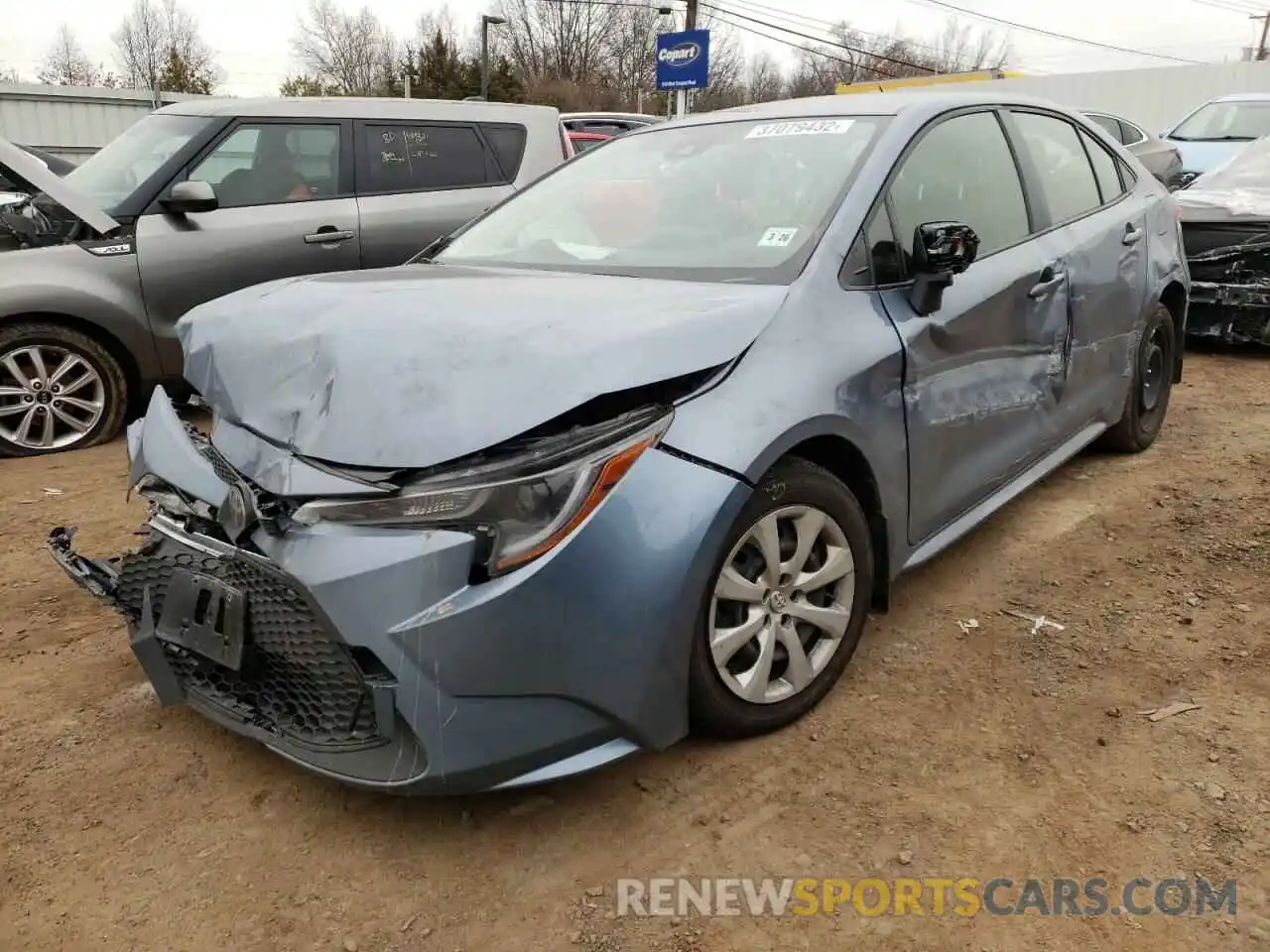 2 Photograph of a damaged car JTDEPMAE2MJ147407 TOYOTA COROLLA 2021